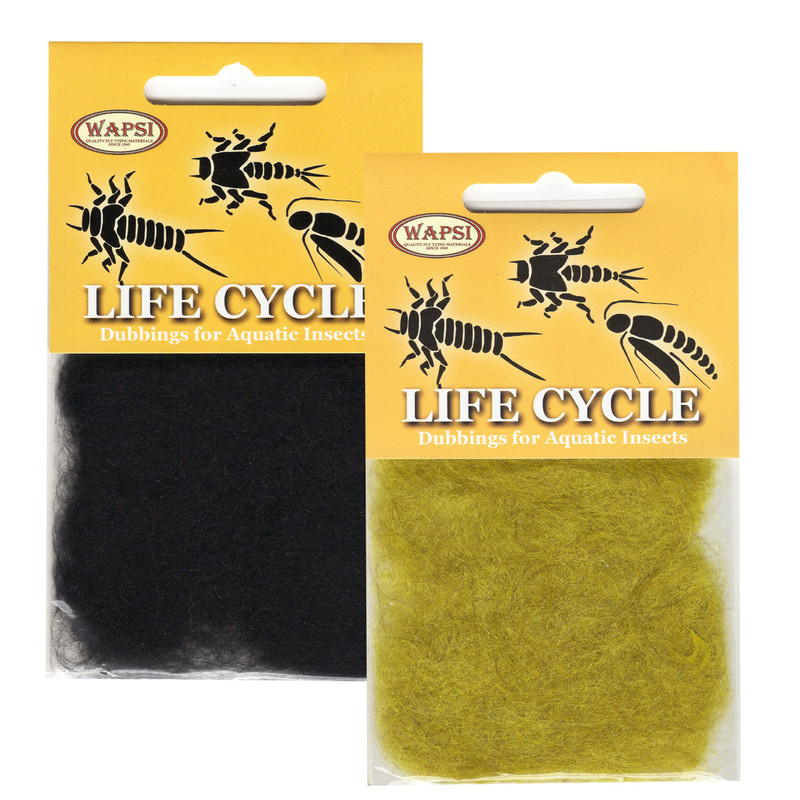 Wapsi Life Cycle Caddis Dubbing Assortment of 12 Colors