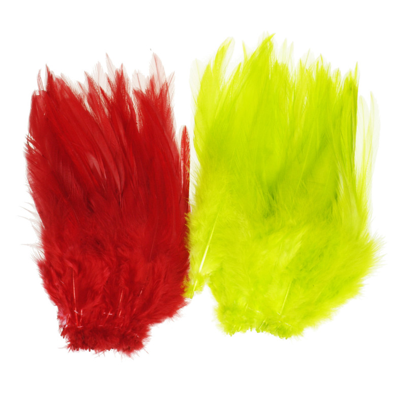 Grizzly Rooster Saddle Hackle Feathers