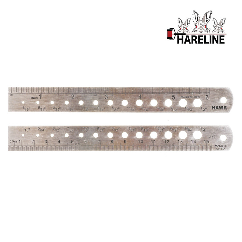 Hareline Bead Size Ruler