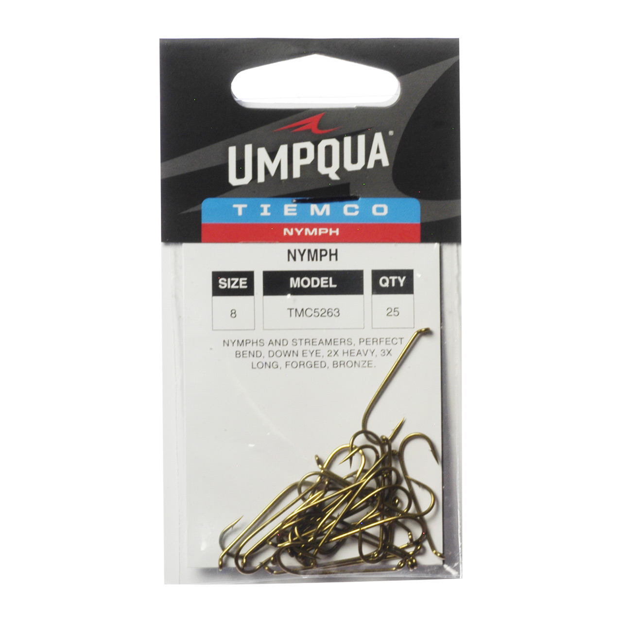 Tiemco TMC 5263 2X Heavy 3X Long Nymph and Streamer Hook 25-Pack