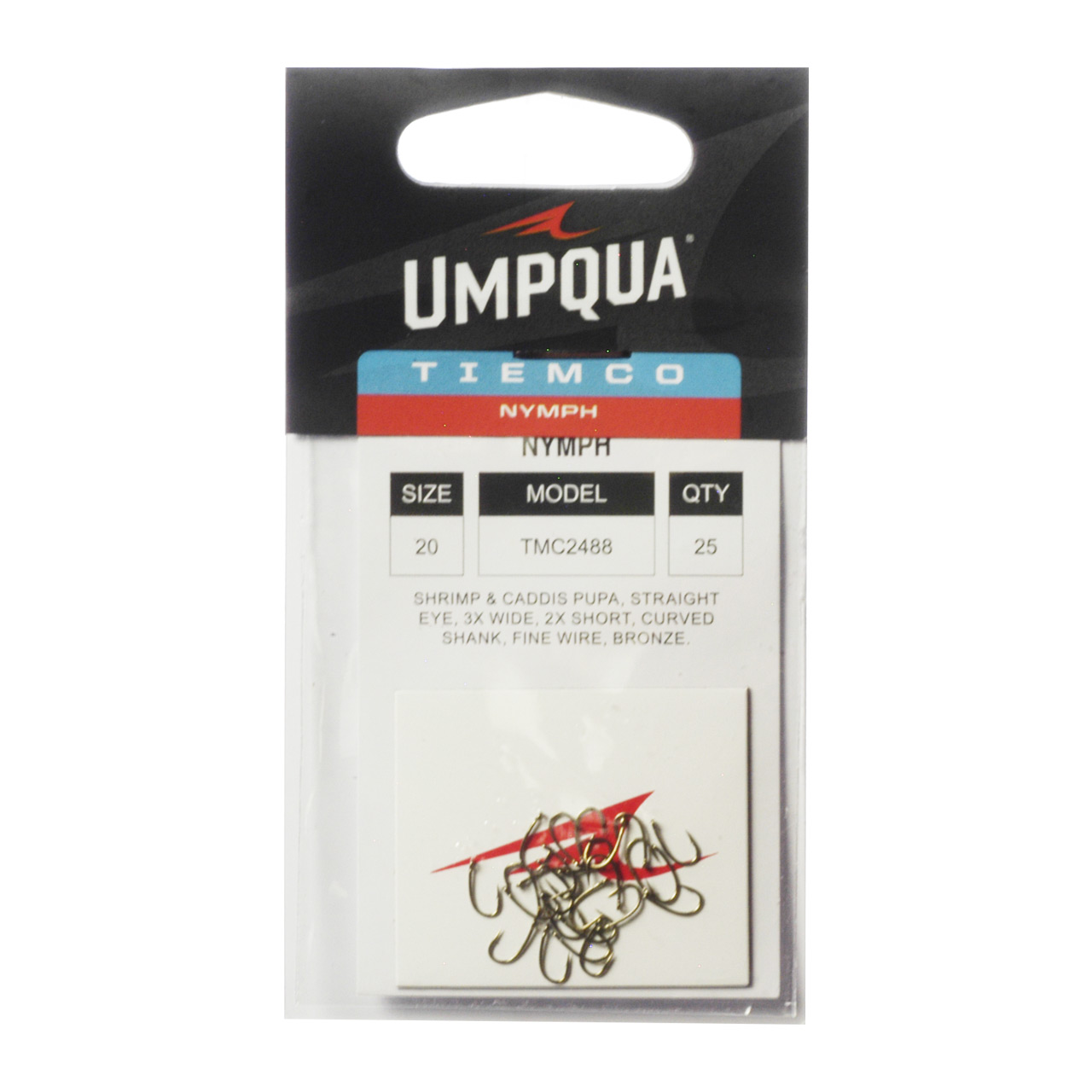 Tiemco TMC 2488 Fine Wire 3X Wide 2X Short Midge Hook 25-Pack Tiemco TMC 2488 Fine Wire 3X Wide 2X Short Midge Hook 25-Pack