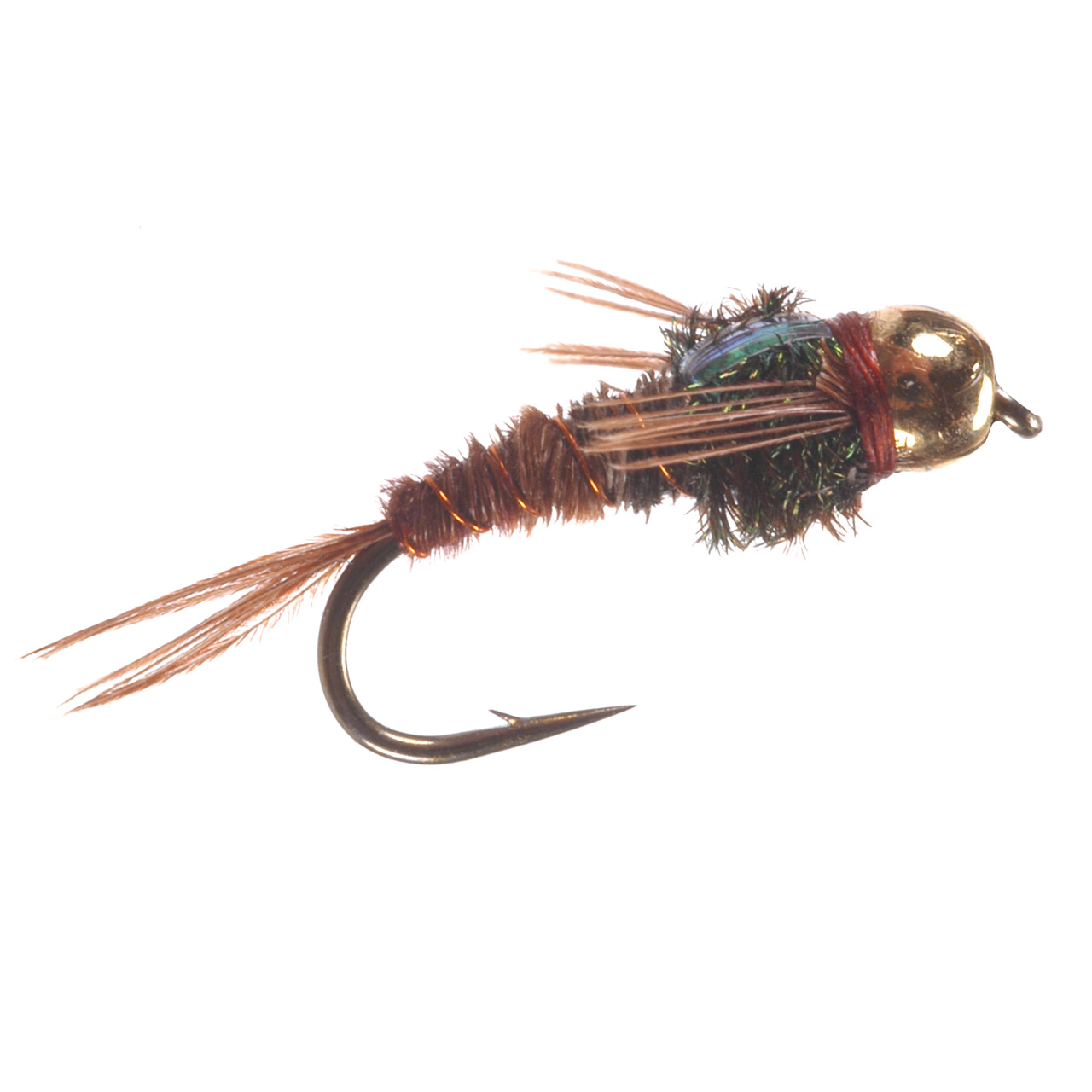 2 BH Tenkara Pheasant Tail Nymph #12 Fly Fishing Lures