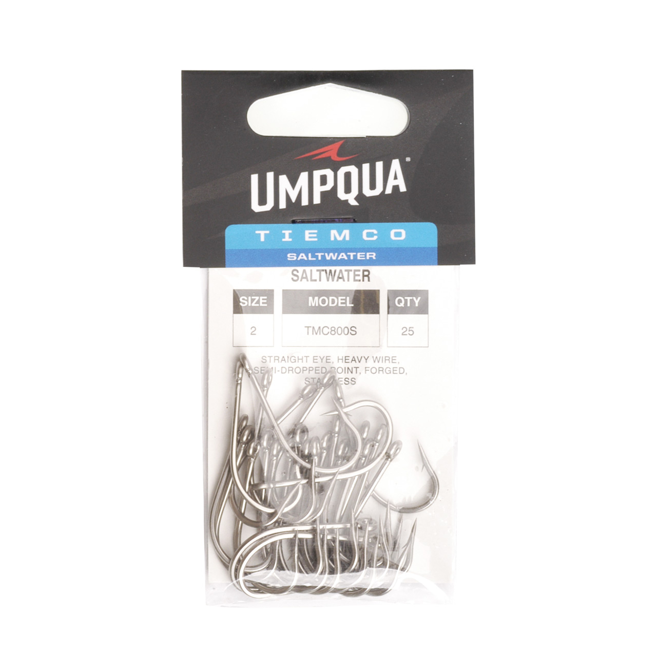 Tiemco 800S Stainless Steel Saltwater Hook 25-Pack