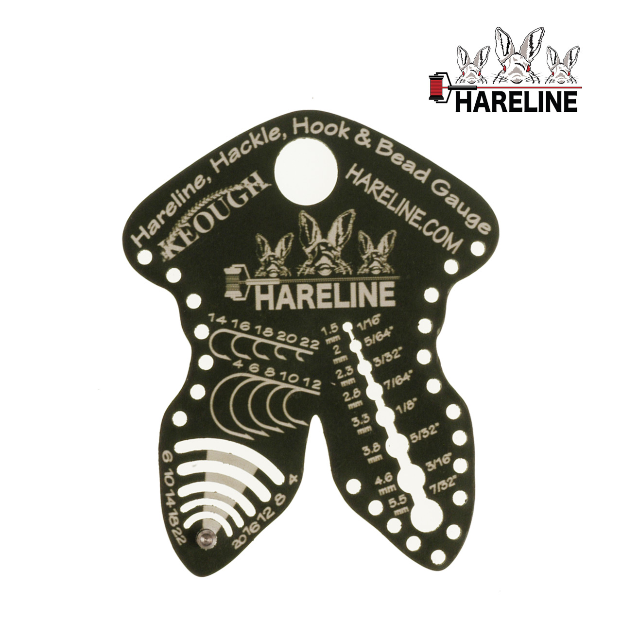 Hareline Hook & Hackle & Bead Gauge