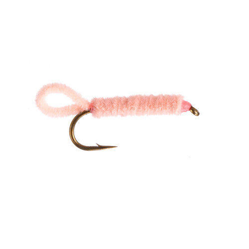 The Fly Fishing Place Hot Bead San Juan Worm Power Bead 1/2 Dozen  Fluorescent Pink Body - Set of 6 Wet Fly Fishing Flies Hook Size 10