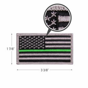 Rothco Thin Green Line US Flag Patch - Hook Back Rothco Thin Green Line US Flag Patch - Hook Back