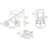 Thule Urban Glide 2 Jogging Stroller - Black/Gray Melange Thule Urban Glide 2 Jogging Stroller - Black/Gray Melange