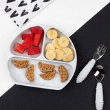 Bumkins Silicone grip dish - Grey