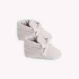 Quincy Mae Ribbed Baby Booties - Ash Quincy Mae Ribbed Baby Booties - Ash