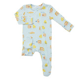 Say Cheese Zipper Footie Blue Say Cheese Zipper Footie Blue