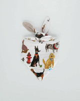 Cotton Muslin Reversible Bandana Bib - Woof 2 Cotton Muslin Reversible Bandana Bib - Woof 2