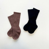 Belan J Knee High Socks 2Pack - Black/Coffee Belan J Knee High Socks 2Pack - Black/Coffee