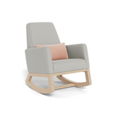 Monte Design Joya Rocker - Grey Enviroleather Fabric with Maple Base and Blush Pillow
