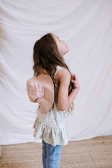 Jax & Lennon Kids Ruffle Tunic- Sage Tie Dye - Active Baby Store