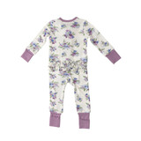 Angel Dear Ruffle Front Zipper Romper - Lily of the Valley