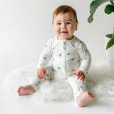 Sleeper with Fold-over Cuff - Leaves