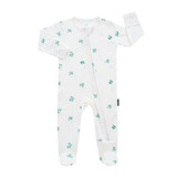 Footed Zipper - Watercolour Leaves