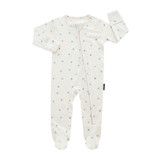 Footed Zipper - Watercolour Polka Dots