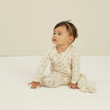 Rylee & Cru Modal Footed Sleeper - Blue Ditsy