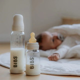 BIBS Baby Glass Bottle Complete Set 110ml- Ivory