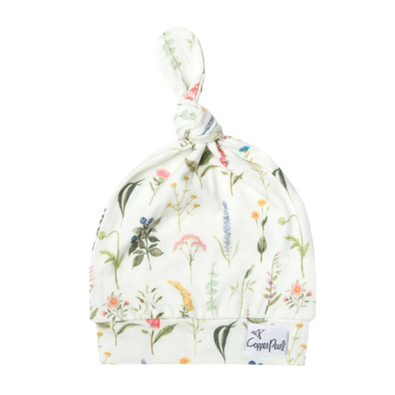 Copper Pearl Top Knot Hat - Aspen - Newborn Copper Pearl Top Knot Hat - Aspen - Newborn