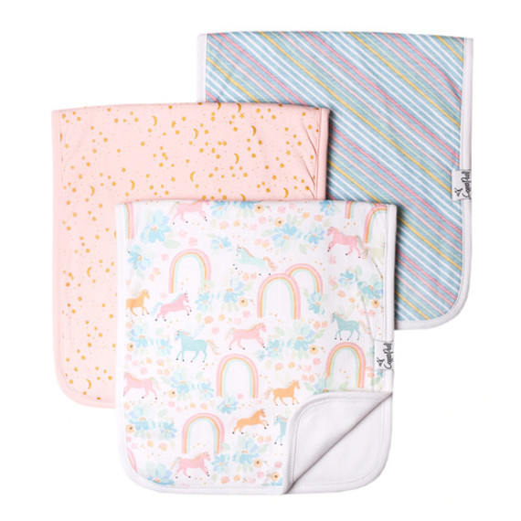 Copper Pearl Burp Cloth (Set of 3) - Whimsy Copper Pearl Burp Cloth (Set of 3) - Whimsy