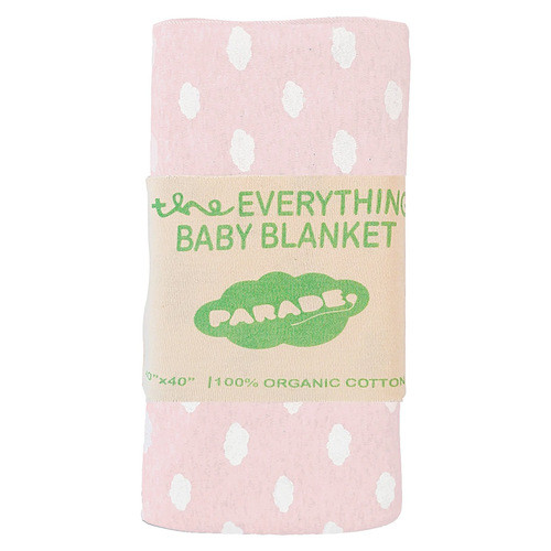 Parade Organic Everything Baby Blanket- Little Clouds Pink