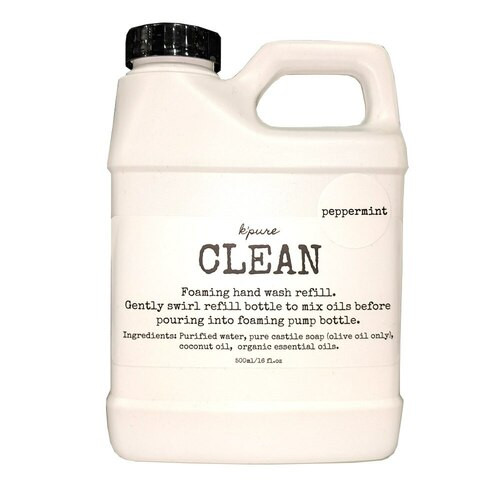 K'pure Clean Moisturizing Foaming Hand Soap 500ml Refill - Peppermint