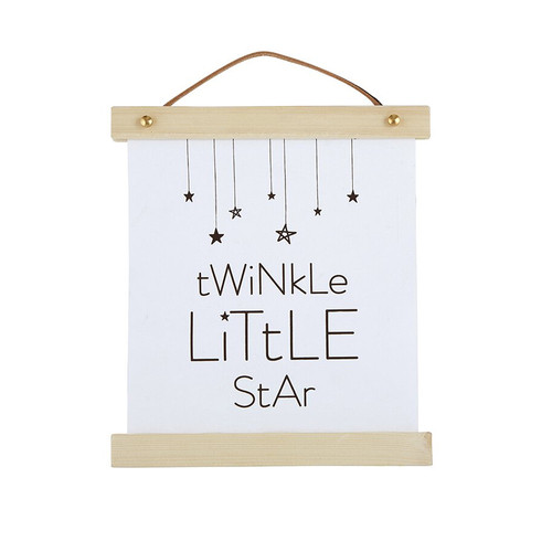 Stephan Baby Canvas Wall Sign - Twinkle Little Star