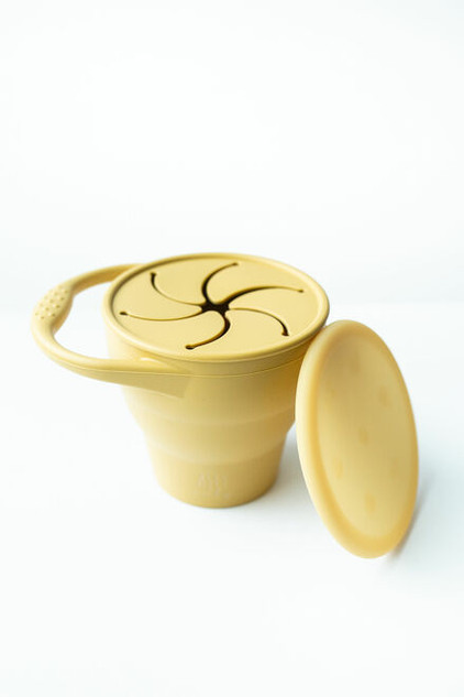 Asty & Auby Collapsible Silicone Snack Cups- Lemon