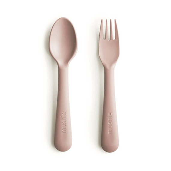 Mushie Fork & Spoon Set- Blush