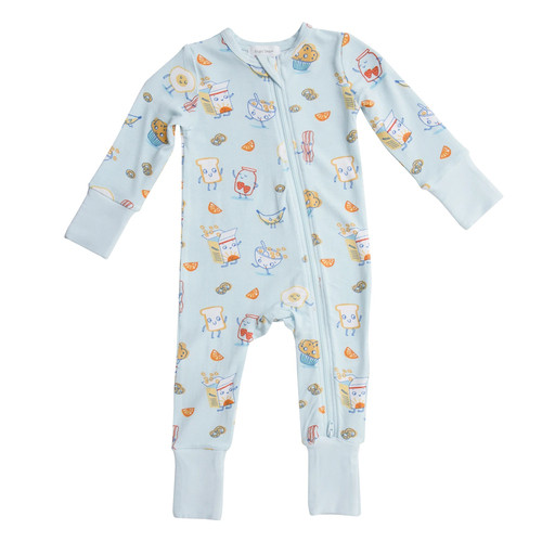 Breakfast Club 2 Way Zipper Romper - Blue