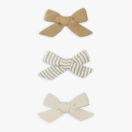 Quincy Schoolgirl Bow 3pack- Honey, Basil, Natural