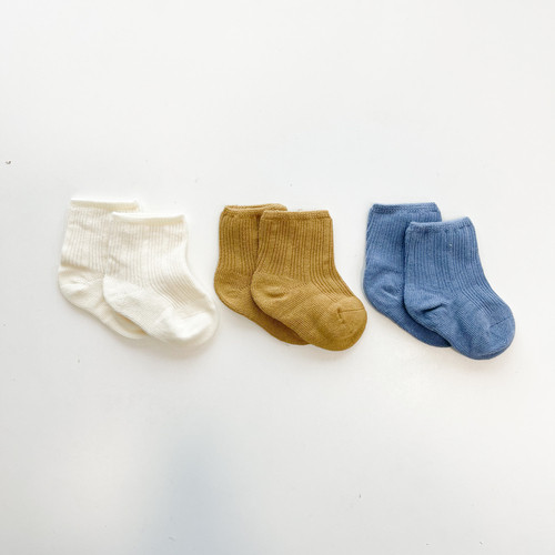 Belan J All Season Socks 3pk - Yellow/White/Blue