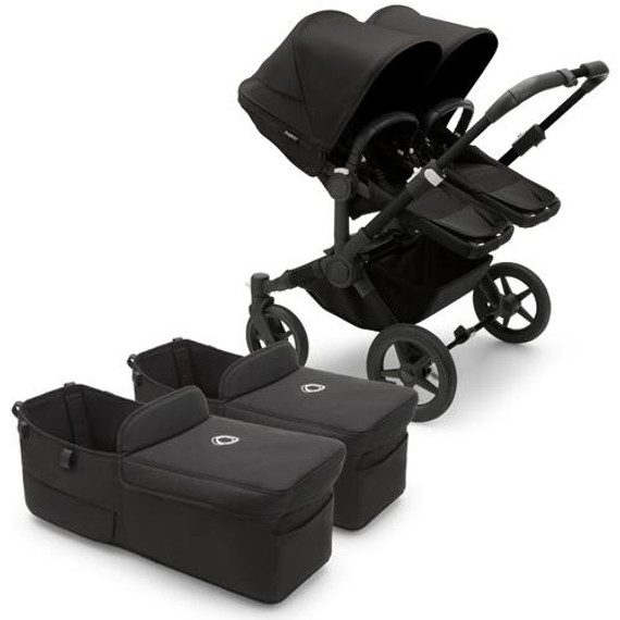 Bugaboo Donkey 5 Twin Complete Set - Black/Midnight Black-Midnight Black Bugaboo Donkey 5 Twin Complete Set - Black/Midnight Black-Midnight Black