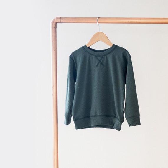 Jax & Lennon Kids Crew Neck Sweater in Thyme Jax & Lennon Kids Crew Neck Sweater in Thyme