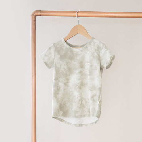 Jax & Lennon Kids Basic Tee in Sage Tye Dye