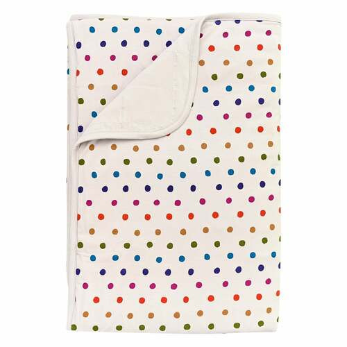 Kyte Baby Printed Toddler Blanket - Oat Polka Dot