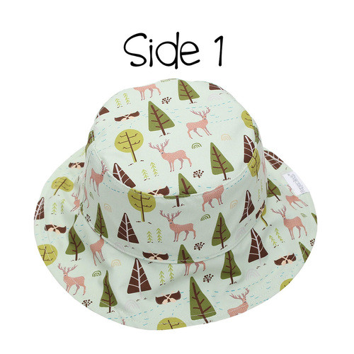 Flapjacks Kids Patterned Sun Hat - Moose / Cottage