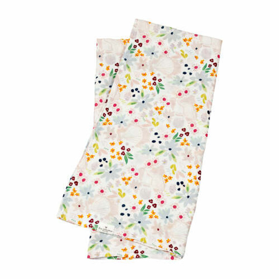 LouLou Lollipop Muslin Swaddle - Shell Floral