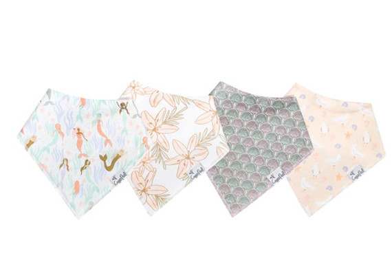 Copper Pearl Bandana Bib Set - Coral