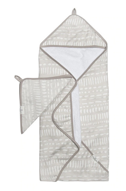 LouLou Lollipop Hooded Towel Set - Grey Mudcloth LouLou Lollipop Hooded Towel Set - Grey Mudcloth
