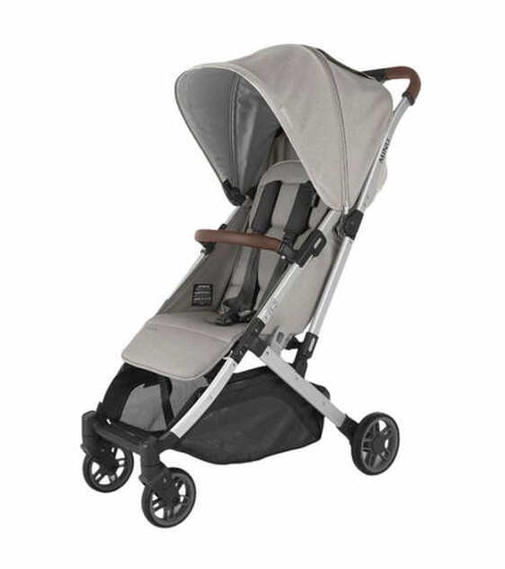 UPPABaby MINU V2 Stroller - Stella(Grey Melange/Silver/Chestnut Leather)