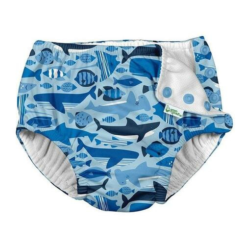 Iplay Snap Reusable Absorbent Swim Diaper- Undersea Blue