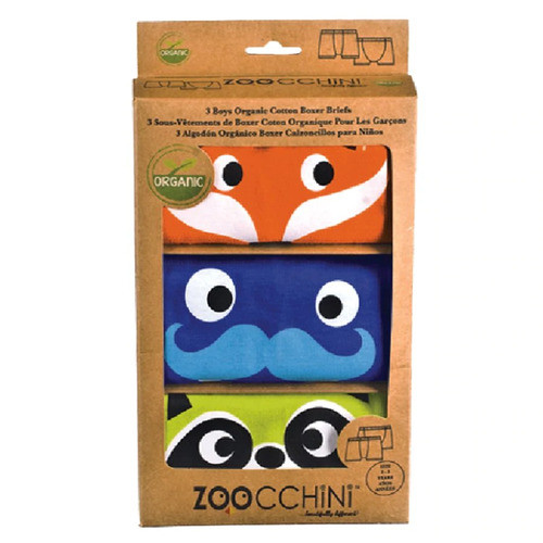 Zoocchini Organic Cotton Boxer Briefs Crazy Critters