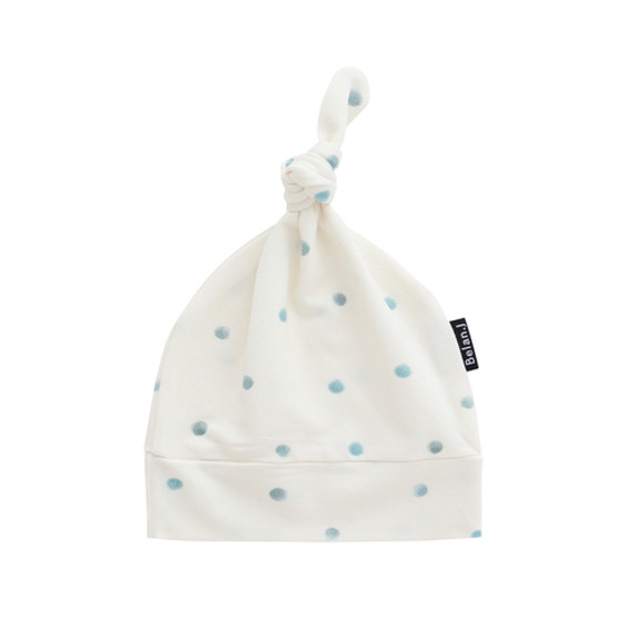 Knotted Hat - Watercolour Polka Dots