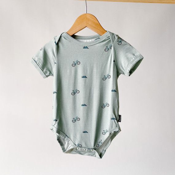 Short Sleeve Onesie - Bikes