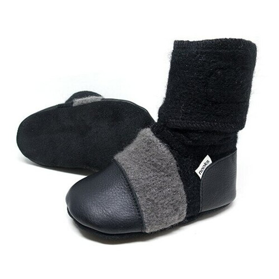 Nooks Design Felted Wool Booties - Eclipse