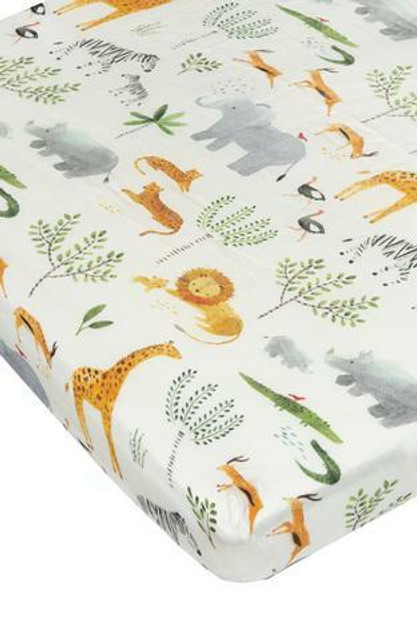 Fitted Crib Sheet - Safari Fitted Crib Sheet - Safari