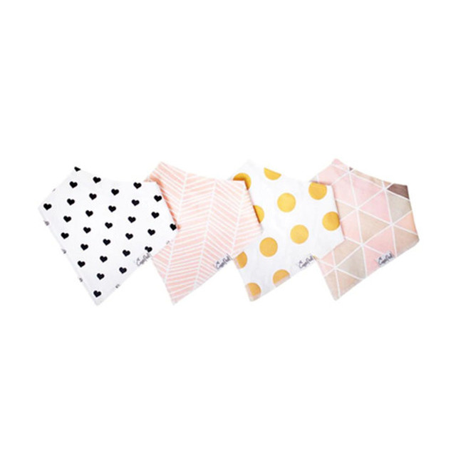 Copper Pearl - Blush Bandana Bib Set Copper Pearl - Blush Bandana Bib Set